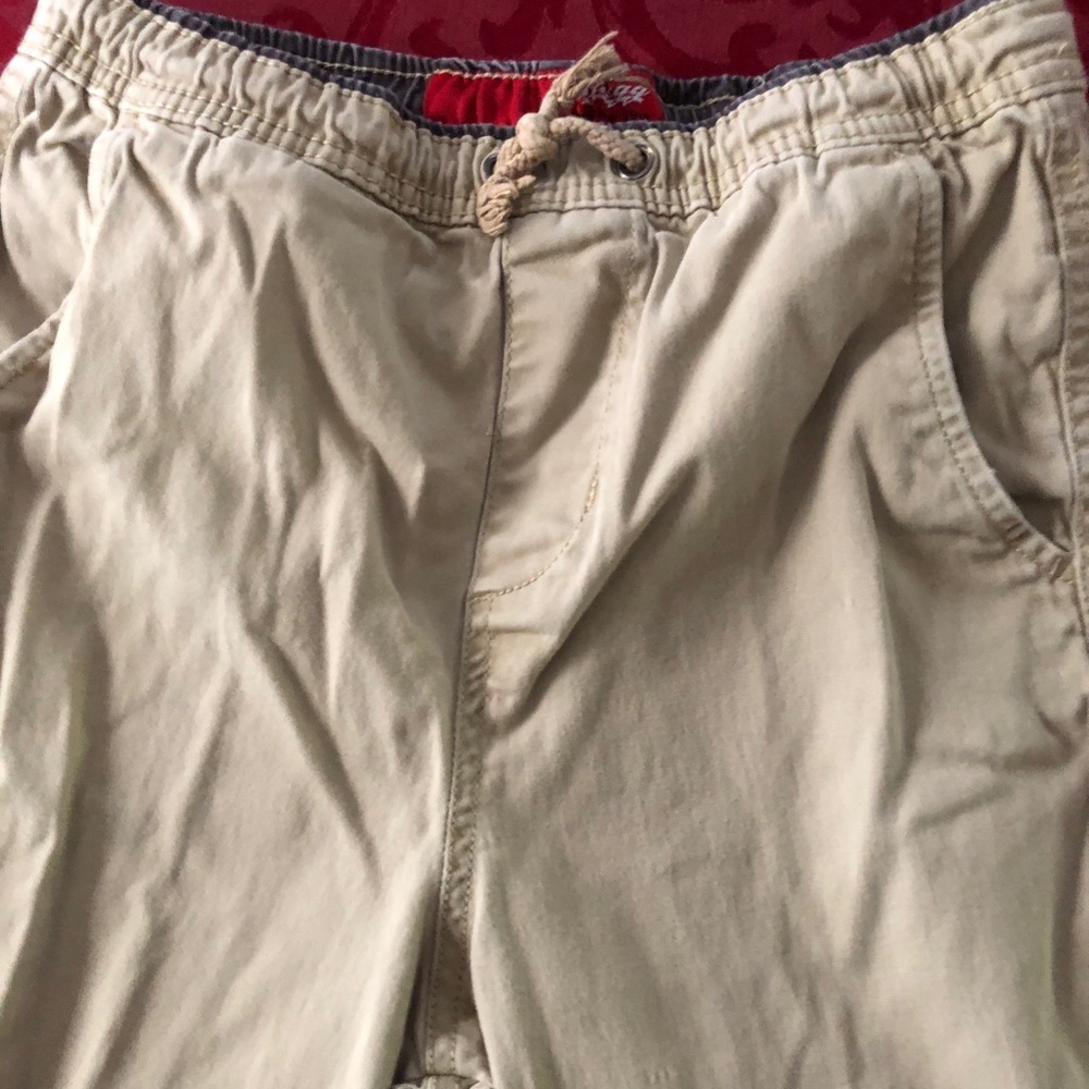Boys khaki joggers size large